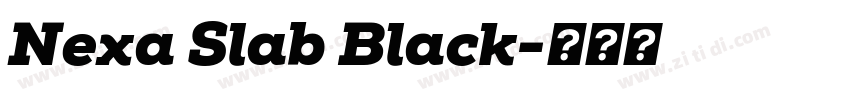 Nexa Slab Black字体转换